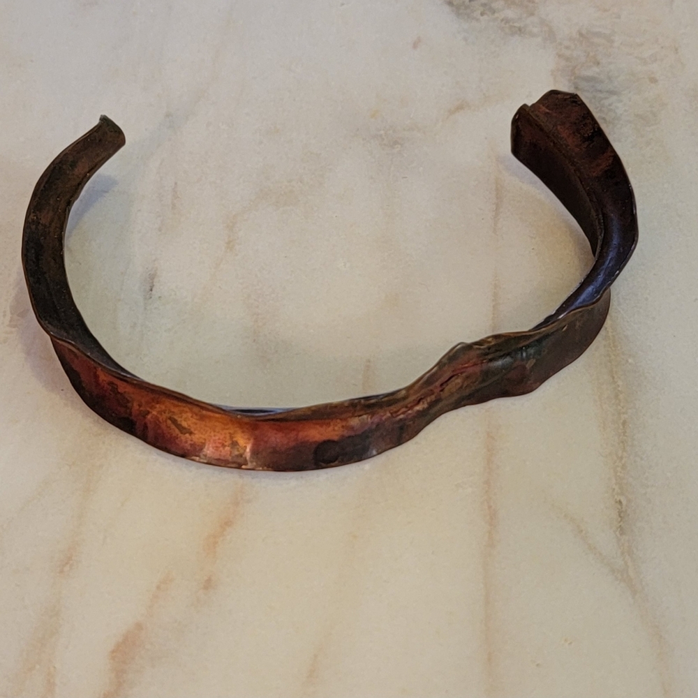 Handforged Copper Scuptural Avante-Garde Necklace
